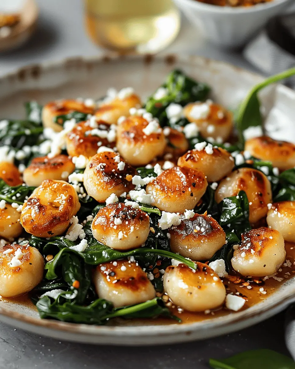 Crispy Gnocchi with Spinach and Feta: A Comforting Childhood Memory