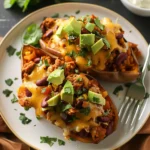 Heart-Healthy Avocado Turkey Chili Stuffed Sweet Potatoes