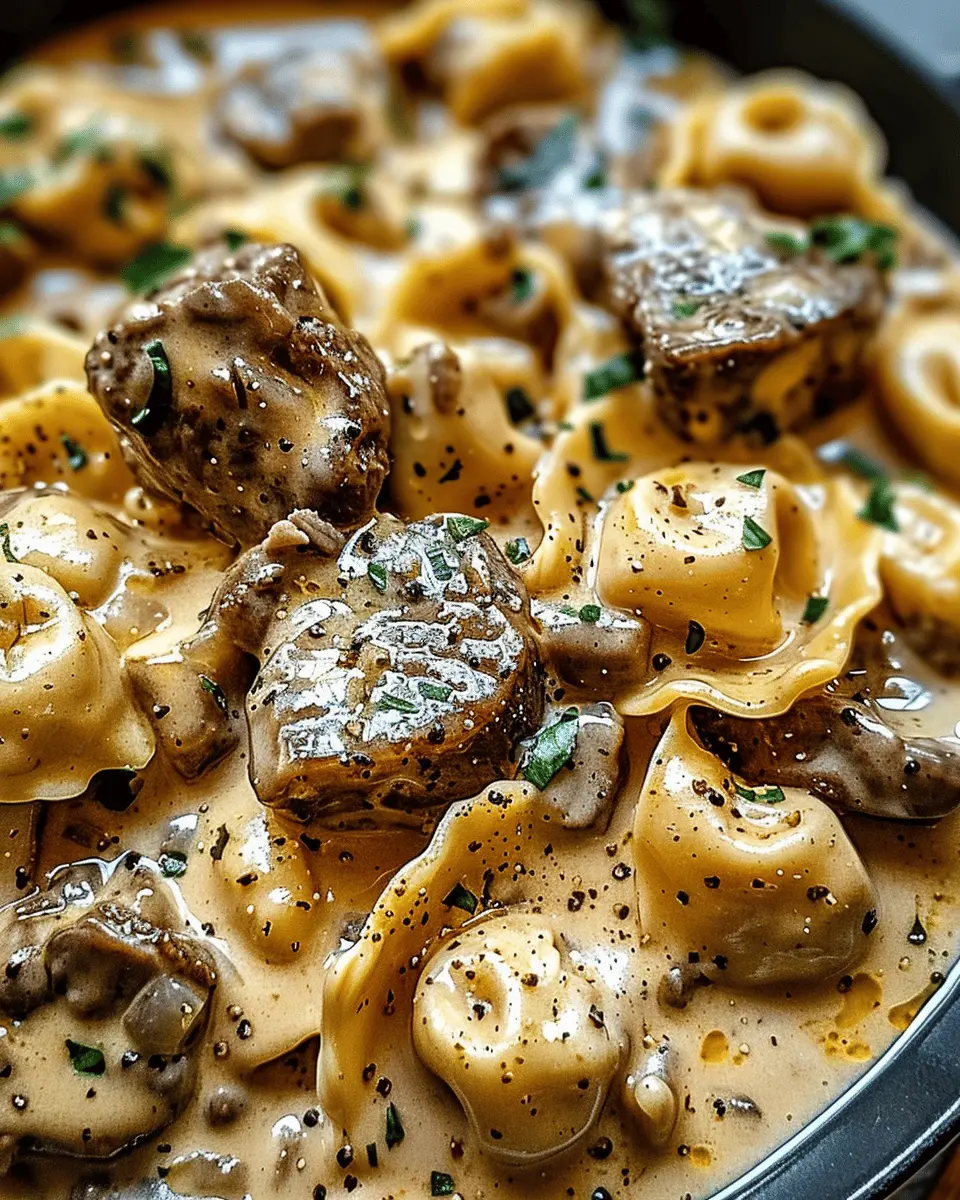 Cracked Garlic Steak Tortellini in Creamhouse Sauce Bliss: A Joyful Twist on Comfort Food