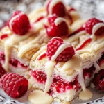 Raspberry Shortbread with White Chocolate Drizzle: A Sweet and Elegant Dessert