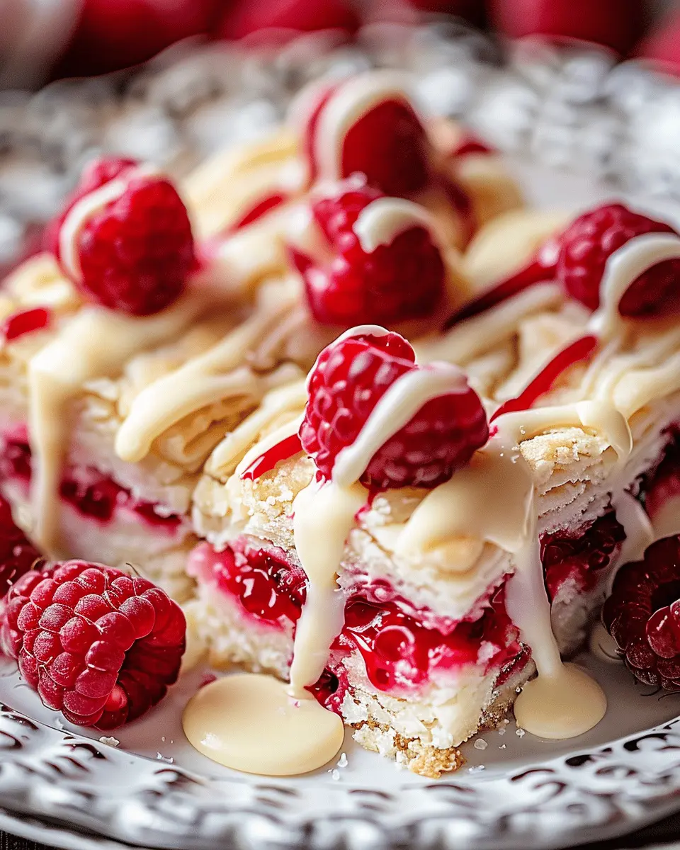 Raspberry Shortbread with White Chocolate Drizzle: An Indulgent Treat