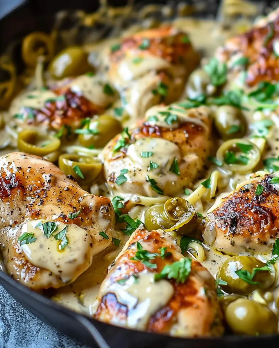 Creamy Pepperoncini Chicken Skillet Recipe – Quick & Easy Delight