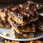 Caramel Pretzel Crack Bars