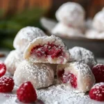 Raspberry Almond Snowball Cookies Delightful Easy Recipe