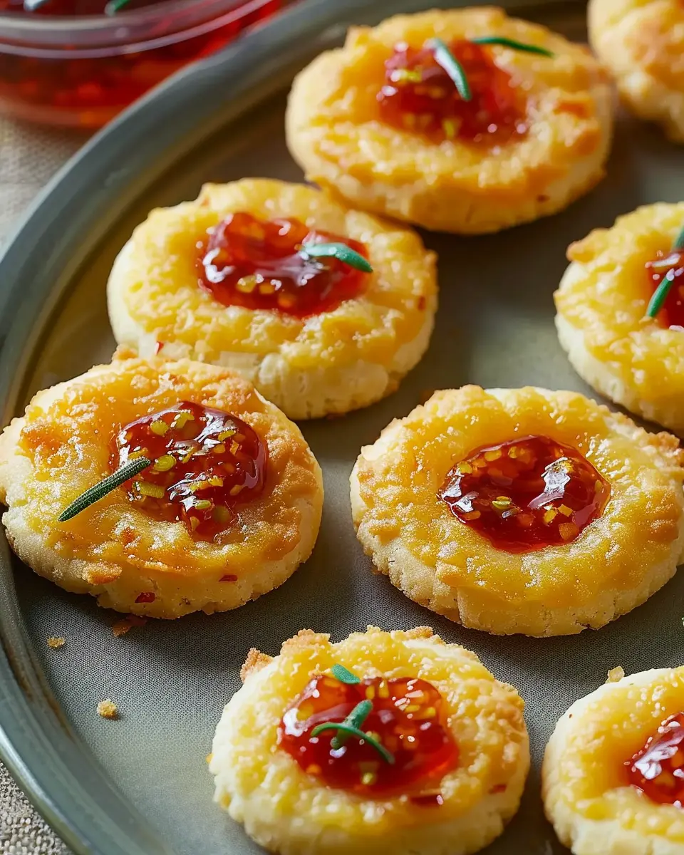 Cheesy Thumbprint Appetizers with Hot Pepper Jelly: A Delightful Treat