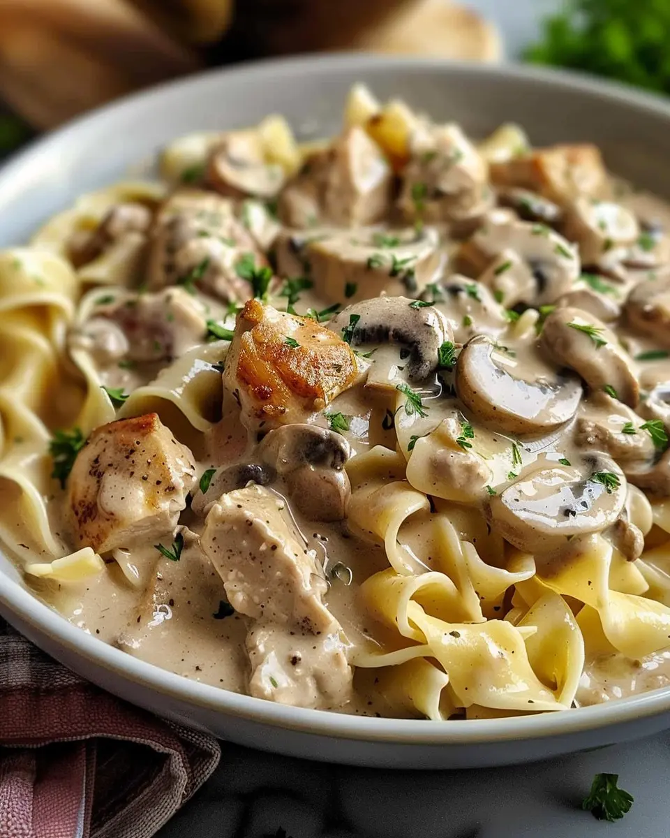 Rich Chicken Stroganoff with Turkey Bacon: An Indulgent Twist