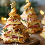 HAM & CHEESE PUFF PASTRY CHRISTMAS TREES