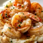 Creamy Garlic Shrimp Over Mashed Potatoes