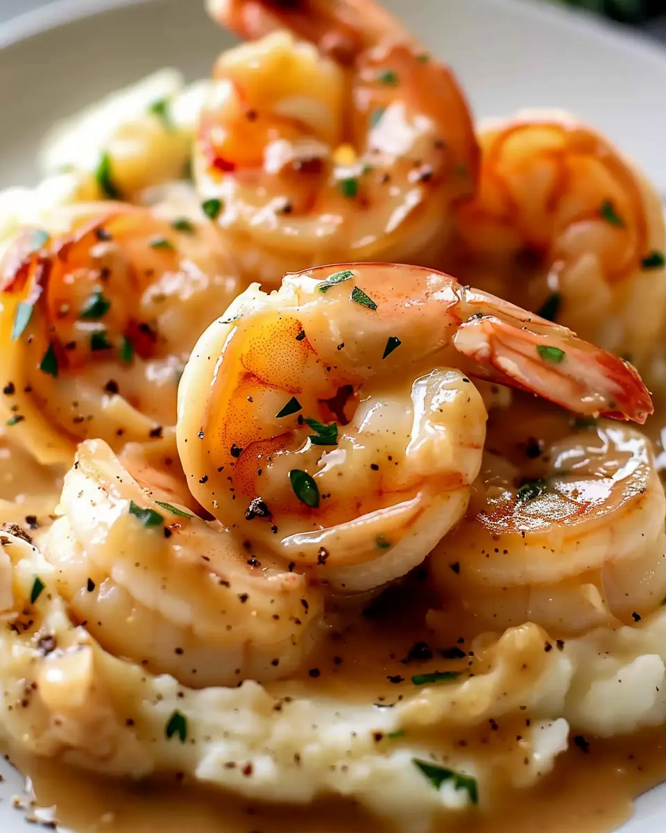 Creamy Garlic Shrimp Over Mashed Potatoes: An Indulgent Treat