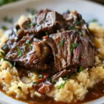 Slow‑Braised Pot Roast with Creamy Parmesan Risotto