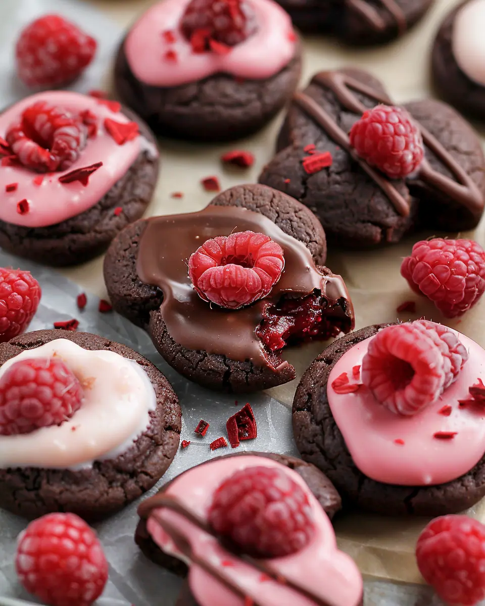Valentine Ganache Cookies: Indulgent Chocolate Raspberry Delights