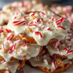 White Chocolate Peppermint Pretzel Crisps