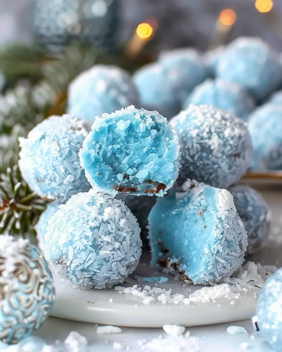 Easy Blue Christmas Truffles – 4 Ingredients & No-Bake Joy