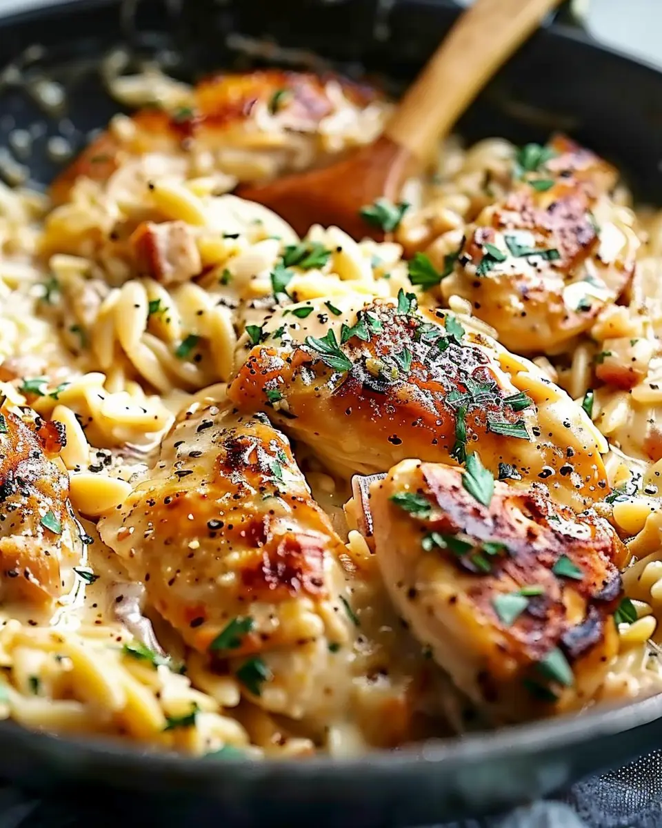 One Pot Cajun Chicken Alfredo Orzo – Easy Flavor in Every Bite