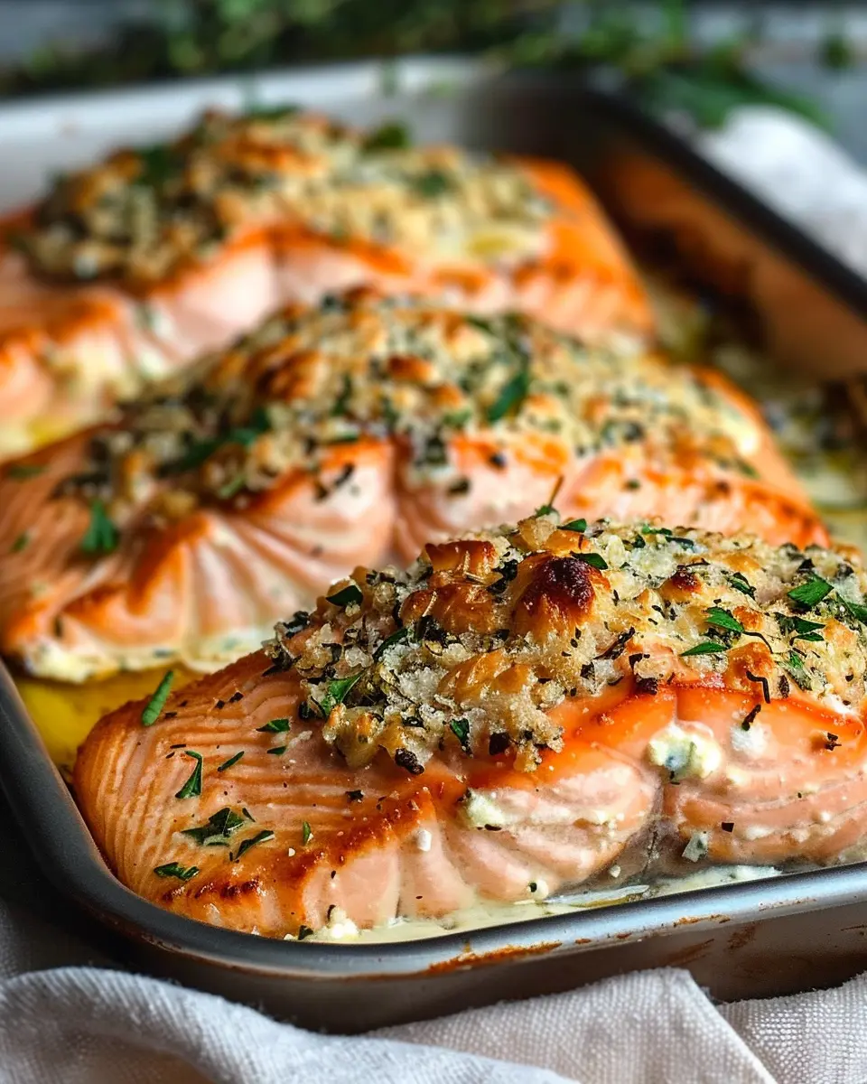 Baked Boursin Salmon with Turkey Bacon: A Delightfully Easy Dish