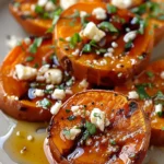 Roasted Sweet Potato Rounds with Honey & Feta