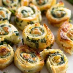 Easy Spinach Dip in Bite-Sized Pinwheels