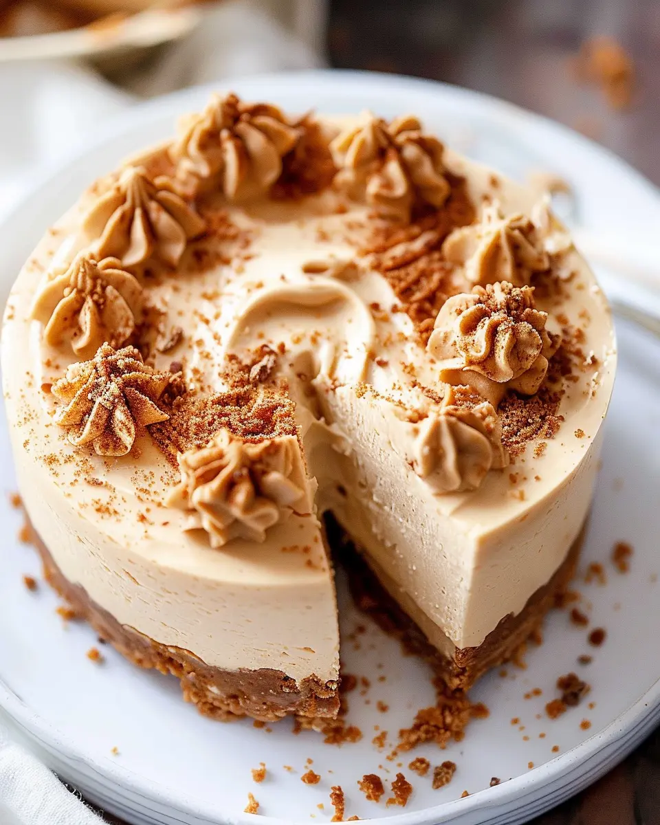 No Bake Cookie Butter Cheesecake: Indulge in a Creamy Delight