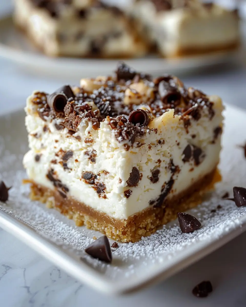Irresistible Cannoli Cheesecake Bars Recipe Ready in 15 Minutes