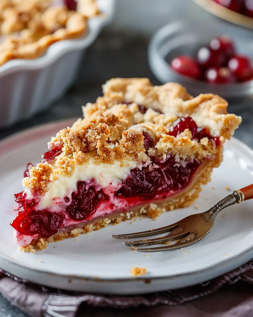 Cranberry Cream Cheese Crumb Pie: Easy Indulgence for All