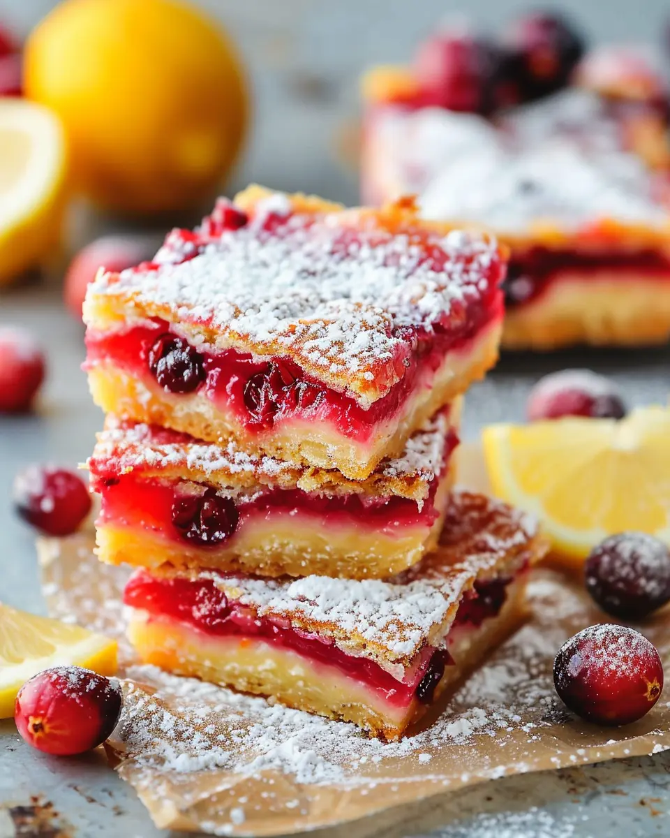 Cranberry Lemon Bars: Easy, Tangy Sweet Treat for Any Occasion
