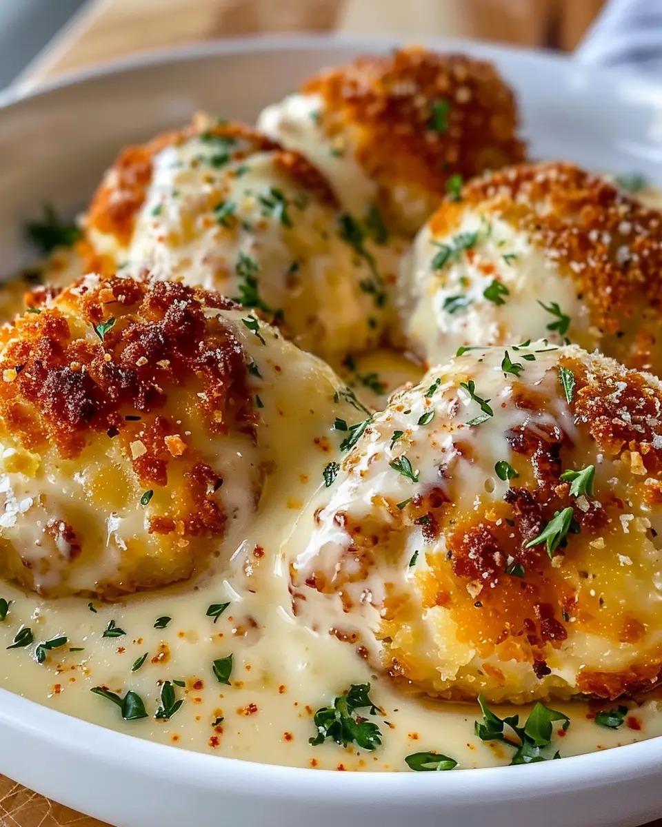 Parmesan Cloud Chicken Bombs: Easy Creamy Delight with Turkey Bacon