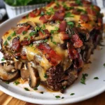 Swiss Bacon Mushroom Meatloaf – Cheesy & Hearty Classic